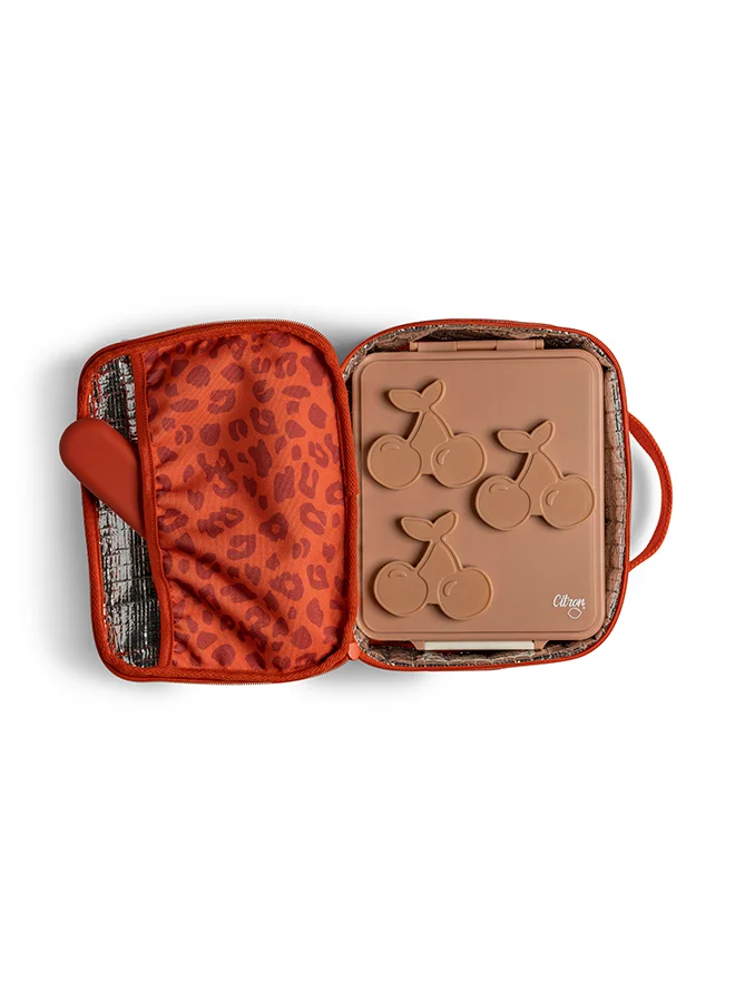 سترون Insulated Square Lunch Bag For Kids School, Bpa Free, Recycled Pet Material Lunch Bag - Leo Brick