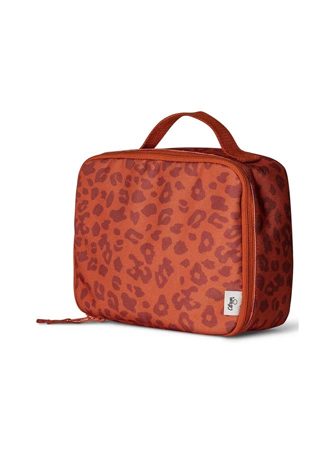 Citron Insulated Square Lunch Bag For Kids School, Bpa Free, Recycled Pet Material Lunch Bag - Leo Brick - Image 5