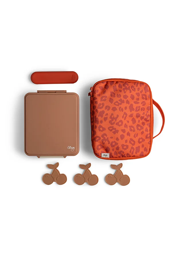 سترون Insulated Square Lunch Bag For Kids School, Bpa Free, Recycled Pet Material Lunch Bag - Leo Brick