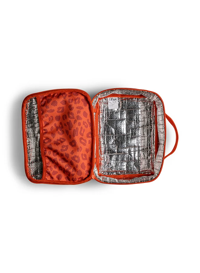 سترون Insulated Square Lunch Bag For Kids School, Bpa Free, Recycled Pet Material Lunch Bag - Leo Brick