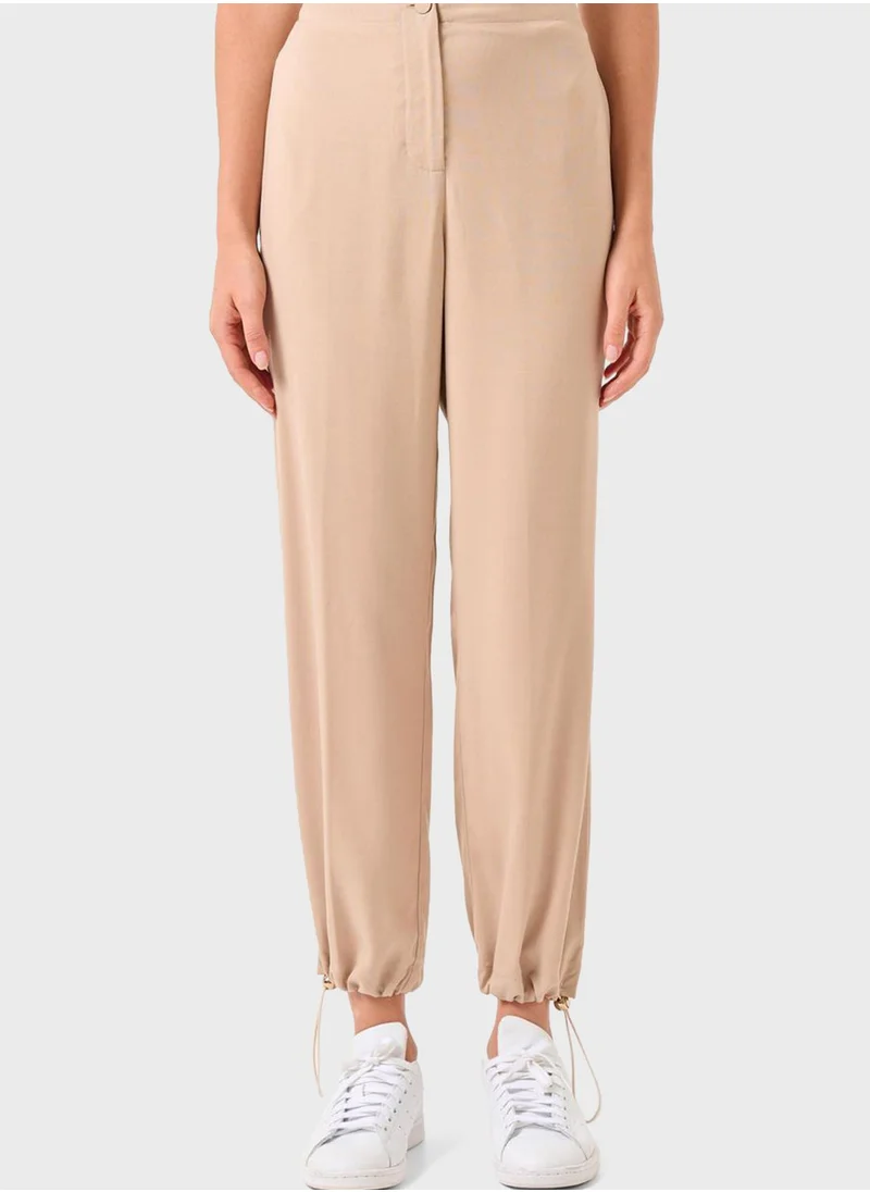 جيمي كي High Waist Cuffed Pants