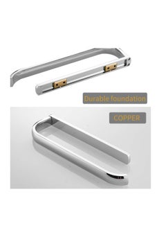 Excefore Bathroom Towel Bar, Towel Holder Wall Mounted, Polished Chrome Bathroom Accessories Fixtures, Rustproof Wall Mounted Towel Rack, With Mounting Accessories (12 Inch)  - Image 3