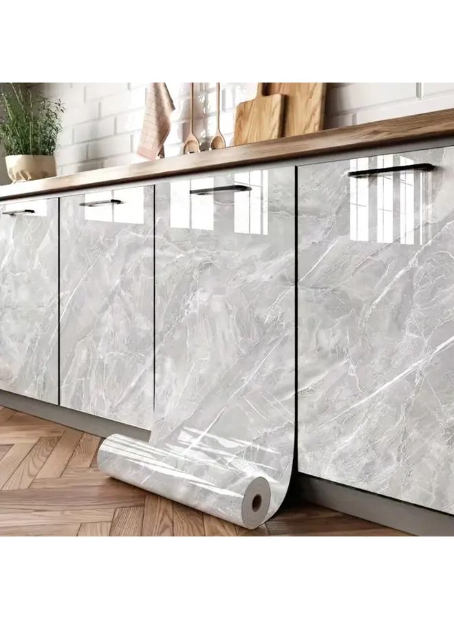 Cold Artificial Jade Marble Contact Paper Peel Stick Waterproof Vinyl 23 62 Inch Width Easy Clean Removable For Countertops Walls - Image 1
