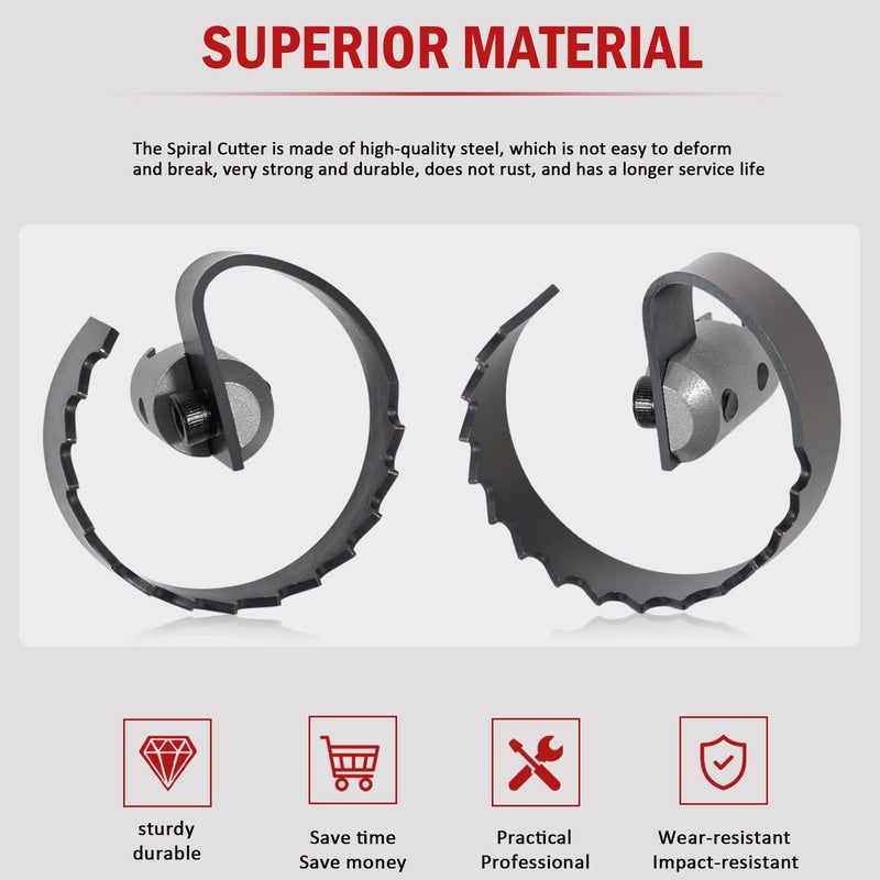 USSKYBOY 63025 2 "" قطع لولبي لآلة طبل Ridgid K-400 آلة طبل K-3800 وآلة مقطعية K-50 تحل محل T-209 63025 - Image 4