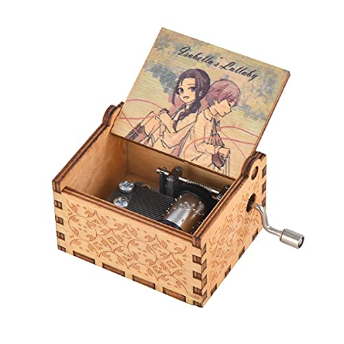 Fonture Wood Musical Box, the Promised Neverland Music Box Wooden Musical Instrument with Melody Isabella’s Lullaby Gift for Birthday Anniversary Holiday (Style 5) - Image 2