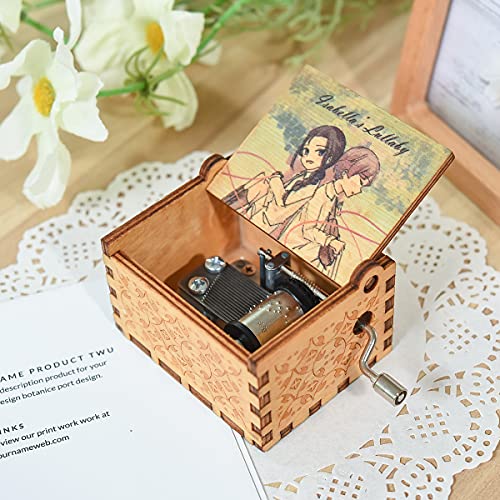 Fonture Wood Musical Box, the Promised Neverland Music Box Wooden Musical Instrument with Melody Isabella’s Lullaby Gift for Birthday Anniversary Holiday (Style 5) - Image 5