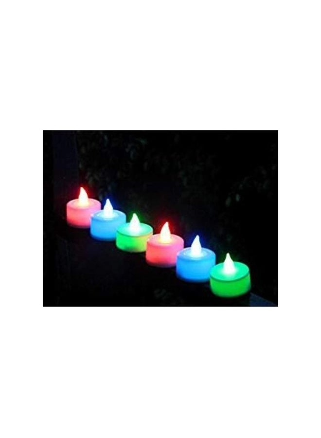أكاليكس شمعة شاي LED متغيرة اللون تعمل بالبطارية، 12 قطعة، متعددة الألوان، 3 سم - Image 2