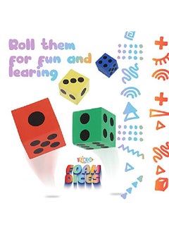 Kicko Foam Dice Set 24 Pack Of Assorted Colorful Big Square Blocks Perfect For Building, Educational Toys, Math Teaching, Pastime, Party Favors And Supplies  - Image 3