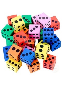 Kicko Foam Dice Set 24 Pack Of Assorted Colorful Big Square Blocks Perfect For Building, Educational Toys, Math Teaching, Pastime, Party Favors And Supplies  - Image 2