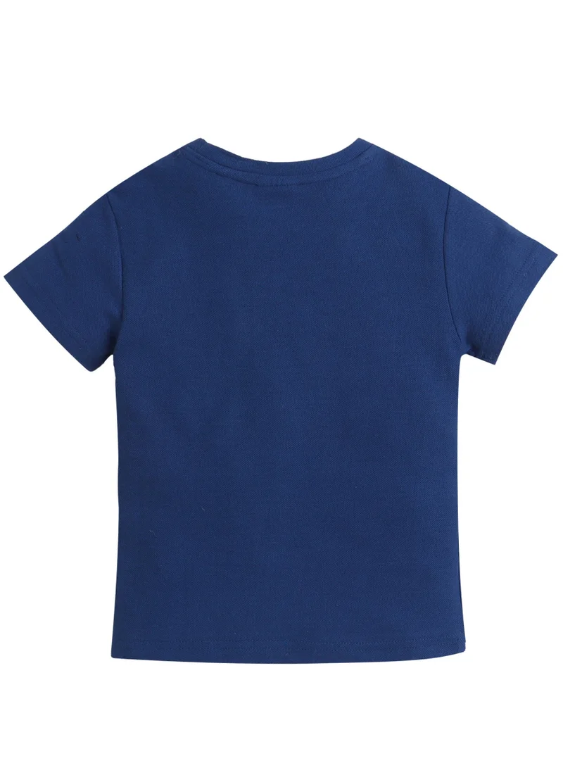 victor and jane Boys Navy "Brave &amp; Free" Cotton T-Shirt (2Y–9Y)
