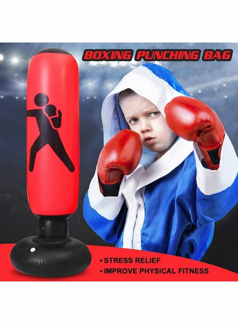 KASTWAVE Fitness Punching Bag With Gloves Inflatable Punching Bag for Kids  - Image 3