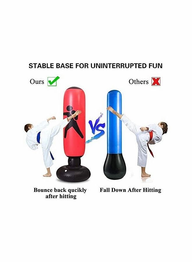 KASTWAVE Fitness Punching Bag With Gloves Inflatable Punching Bag for Kids  - Image 5