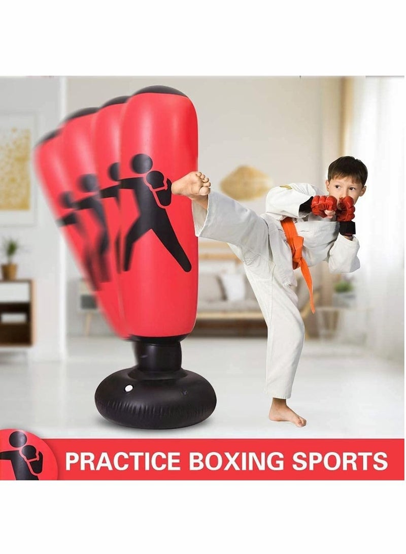 KASTWAVE Fitness Punching Bag With Gloves Inflatable Punching Bag for Kids  - Image 2