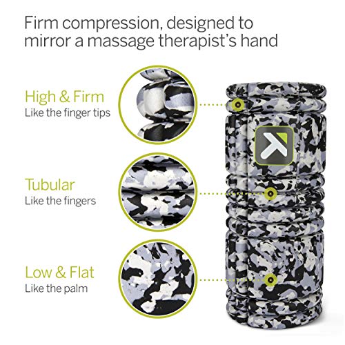 TRIGGERPOINT Performance Therapy Grid Foam Roller for Exercise, Deep Tissue Massage and Muscle Recovery, Original (13-Inch), Grey Camo - Image 3
