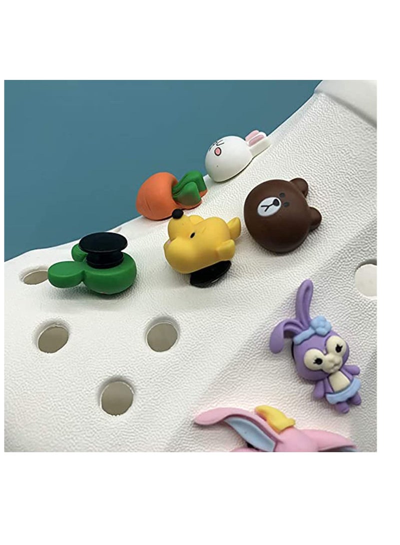 SYOSI 300pcs Black Buckle Plastic Button, Diy Shoes Charms Accessories for Shoe Charm Premium Charm Buttons, Suitable for Back Piece, Shoe Charm for Kids, Wristband charm backs (12mm) - Image 2