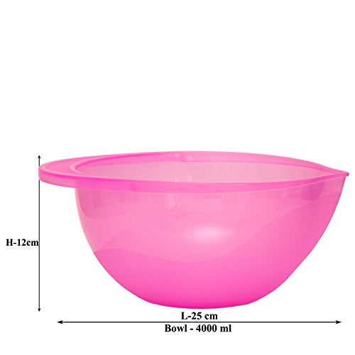 Jaypee plus Plastic Blending Bowl Set of 3, 4 liters, Purple - Image 2