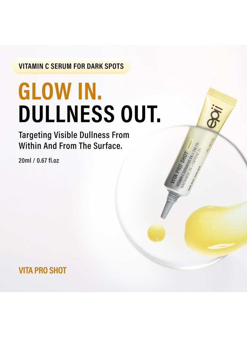 epii Vita Pro Shot Vitamin C Brightening Serum 20ml – Dark Spot & Hyperpigmentation Serum with Tranexamic Acid, Niacinamide & Caffeine | Korean Skincare for Uneven Skin Tone, Dullness & Radiance - Image 5