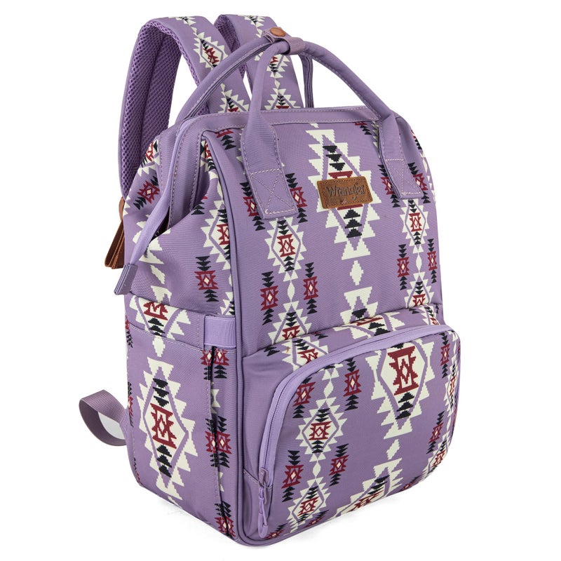 Wrangler Aztec Backpack Organized Daypack Travel Baby Bag with Stroller Strap and Side Bottle Pockets WG22049110LV - Image 2