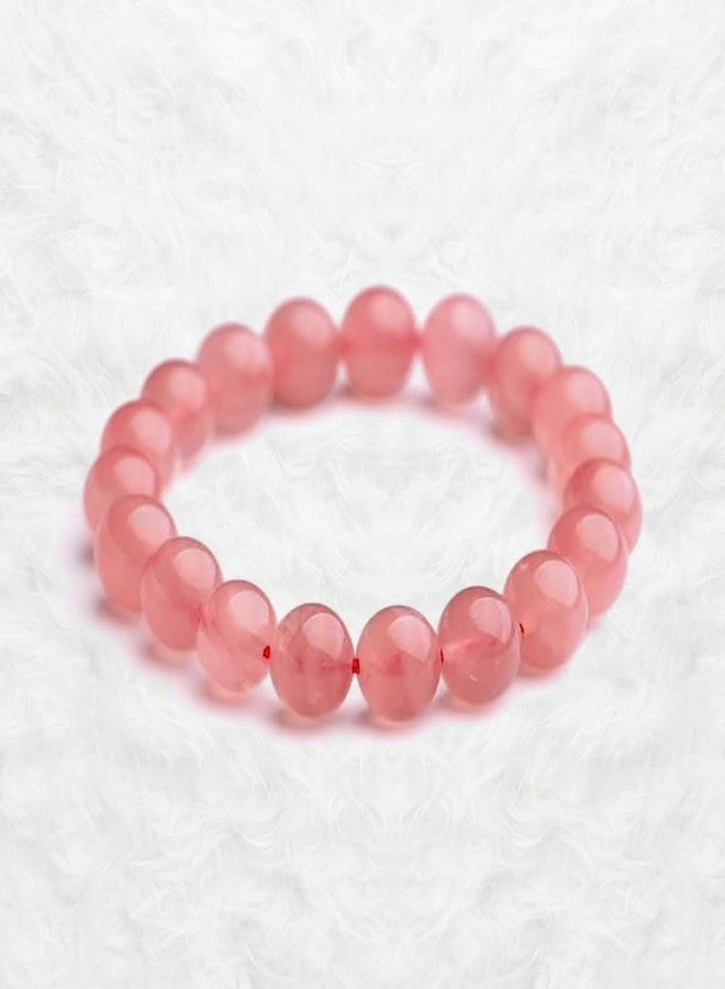 Divine Hindu Certified Natural Rose Quartz Bracelet - For Emotional healing, Relationship harmony, Stress Relief, Inner Peace, Romantic attraction Gift for Men & Women Size - 8MM - Image 3