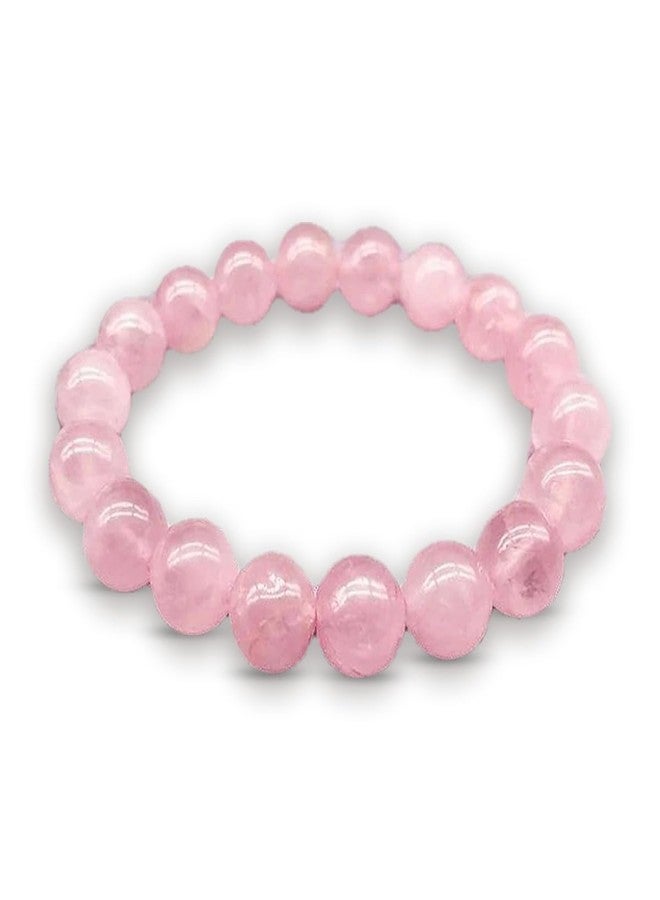 Divine Hindu Certified Natural Rose Quartz Bracelet - For Emotional healing, Relationship harmony, Stress Relief, Inner Peace, Romantic attraction Gift for Men & Women Size - 8MM - Image 5