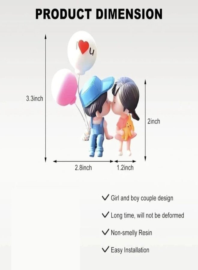 Chocozone Kissing Couple Showpiece Couple Miniatures Valentine Gifts for Girlfriend Boyfriend Wife Husband Valentines him Valentine Day Gifts, Car Dashboard Decor 5 x 4 cm - Image 4