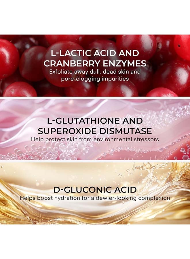 CosMedix Pure Enzymes Cranberry Exfoliating Brightening Face Mask Fruit Enzymes | For Smooth Radiant And Renewed Skin 60g - Image 3