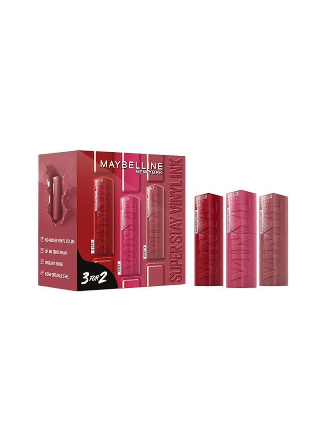 3 Pieces SuperStay Vinyl Ink Lipstick Set - Coy, Lippy, Witty - https://f.nooncdn.com/p/pzsku/Z881BCB933EDCC702E6E9Z/45/_/1697549526/ca4b0a4f-7493-4fe1-8ed3-3744fb7f2bce.jpg?format=jpg&width=original