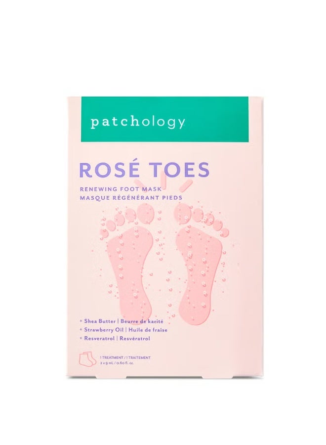 Patchology Rosé Toes -Renewing Foot Mask 60g - Image 2