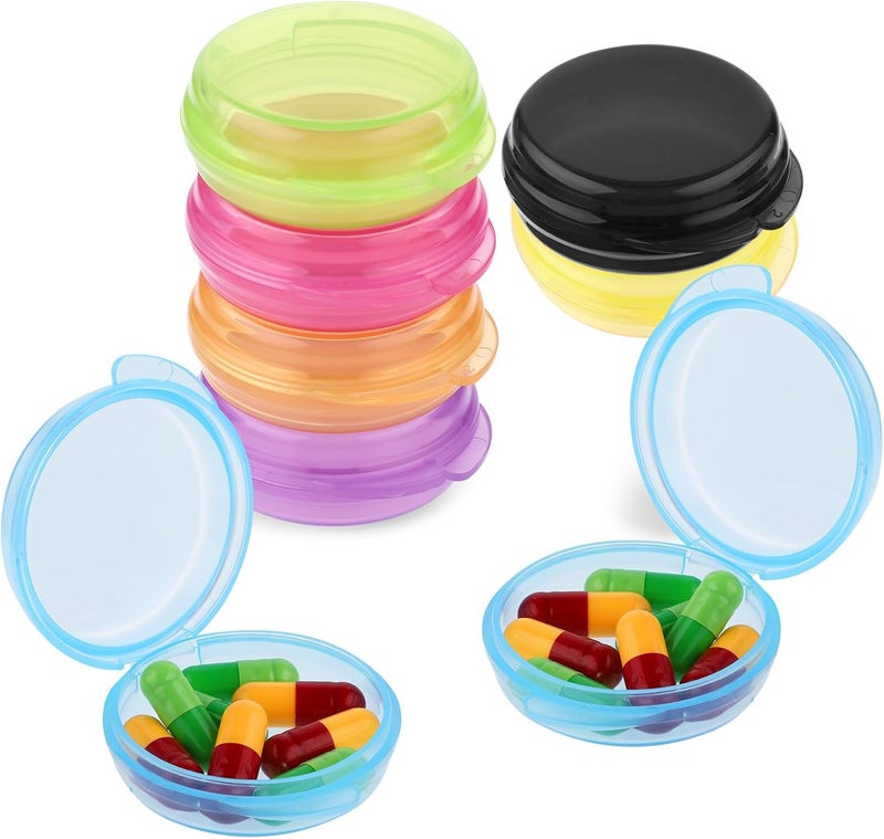 8-Piece Colorful Pill Organizer for Men and Women