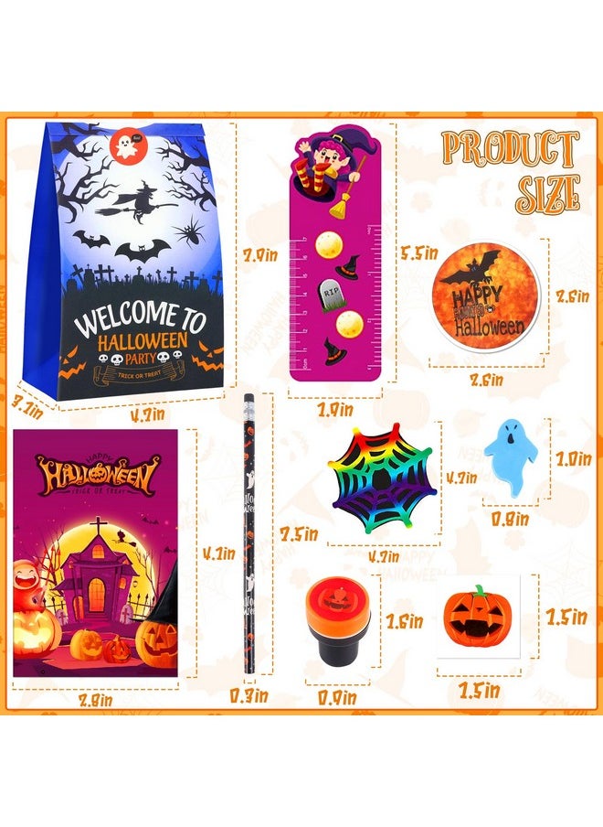 Bluegogo 242Pcs Halloween Party Favors, 24 Pack Halloween Stationery Party Supplies Gift Set Trick Or Treat Gifts For Kids Classroom Prizes Halloween School Supplies Goodie Bag Stuffers Fillers  - Image 4