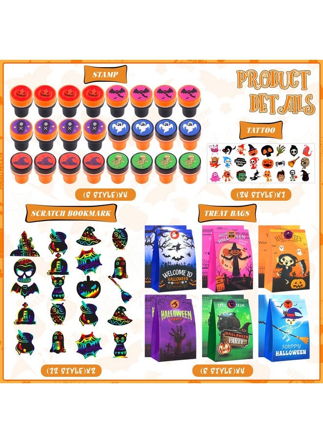 Bluegogo 242Pcs Halloween Party Favors, 24 Pack Halloween Stationery Party Supplies Gift Set Trick Or Treat Gifts For Kids Classroom Prizes Halloween School Supplies Goodie Bag Stuffers Fillers  - Image 3