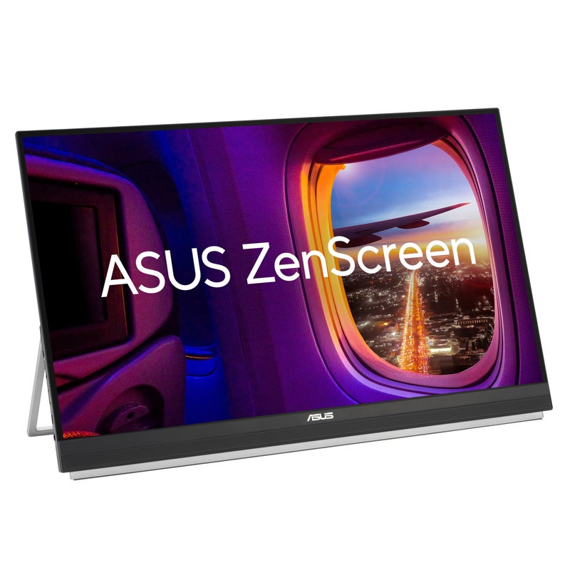 ASUS ZenScreen 27 1440P Transportable Monitor MB27ACF QHD 2560 x 1440 IPS 100Hz USBC PD 70W Speakers Carrying Handle Kickstand Cclamp Subwoofer 21 Channel Audio 3 yr Warranty