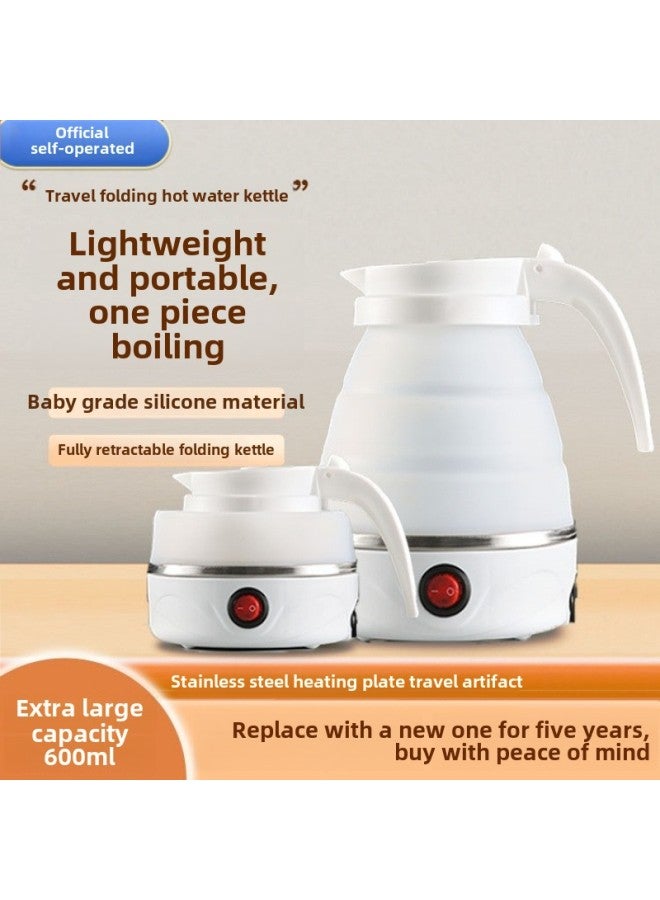 Folding Travel Kettle Silicone Mini Portable Kettle Small Automatic Power-off Compressible Kettle Supplies-Color:Sapphire Fresh Blue Knob Temperature Adjustment Model-Capacity:Baby-grade Pacifier Folding Silicone * Stainless Steel Chassis Heating [storage Bag]  - Image 3
