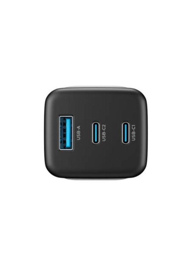 havit wall charger 65 W Fast Charging with GAN technelogy 3 ports Safe for Your Phone model UC260 - Black - Image 3
