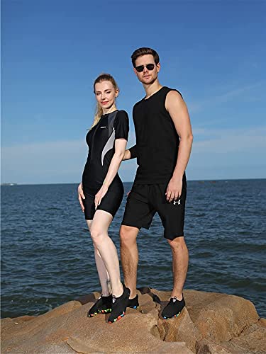 Vsufim Quick-Dry Water Sports Barefoot Shoes Aqua Socks for Swim Beach Pool Surf Yoga for Women Men (9 Women/8 Men) - Image 5