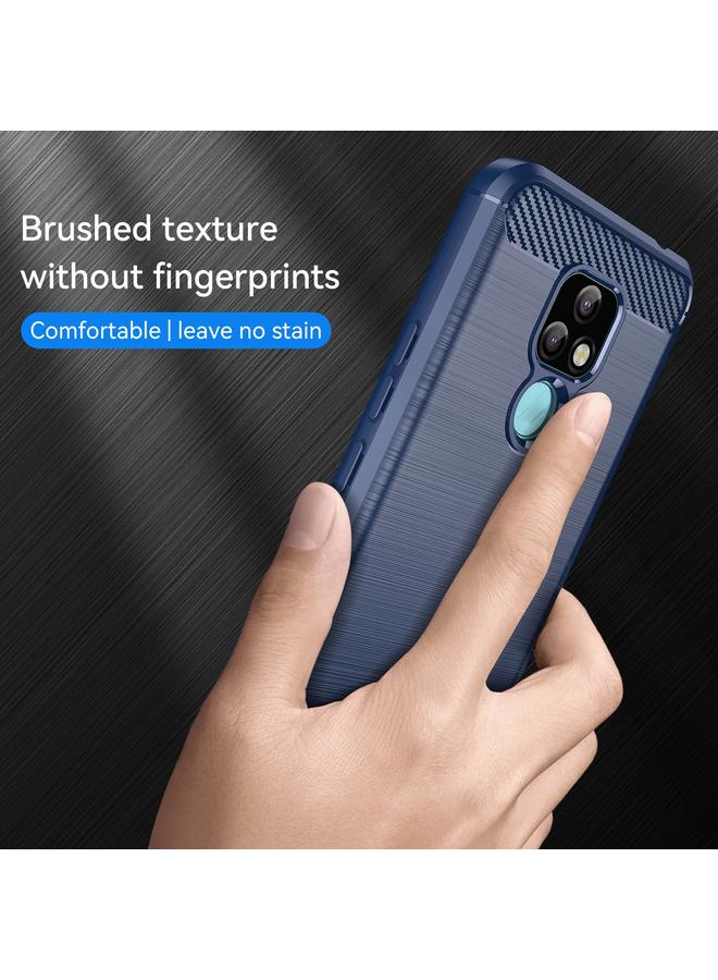 erorex Case For Lenovo K12 / Motorola Moto E7 Brushed Texture Carbon Fiber TPU Phone Case - Image 3