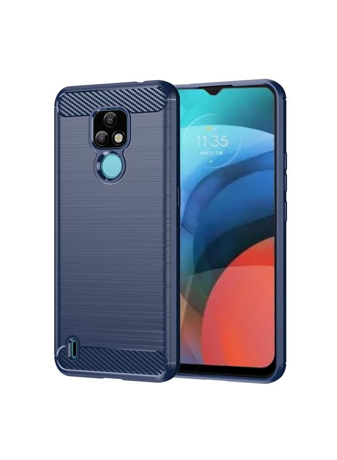 erorex Case For Lenovo K12 / Motorola Moto E7 Brushed Texture Carbon Fiber TPU Phone Case - Image 1