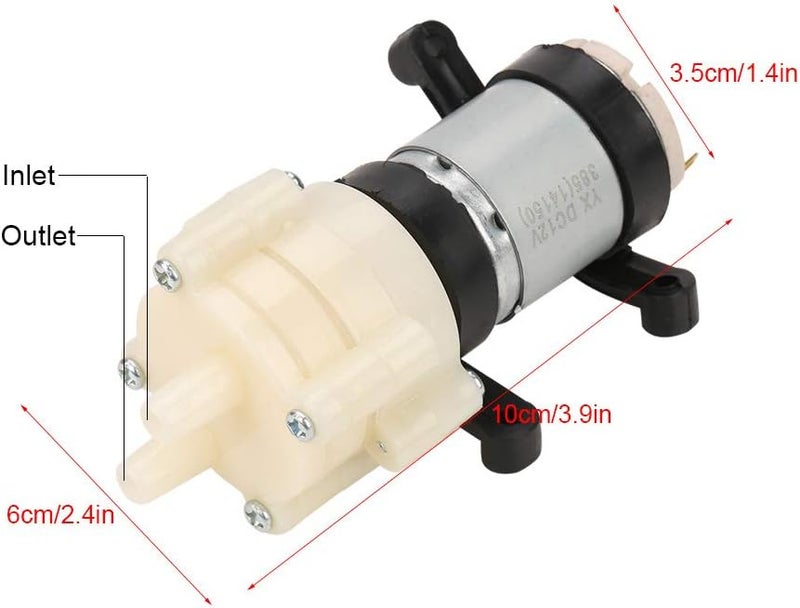 klarako Diaphragm Pump，DC 12V Mini Electric Diaphragm Water Suction Pump for Tea Machine Fish Tank - Image 5