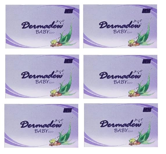 Dermadew Baby soap - pack of 6 x 75gm - Image 5