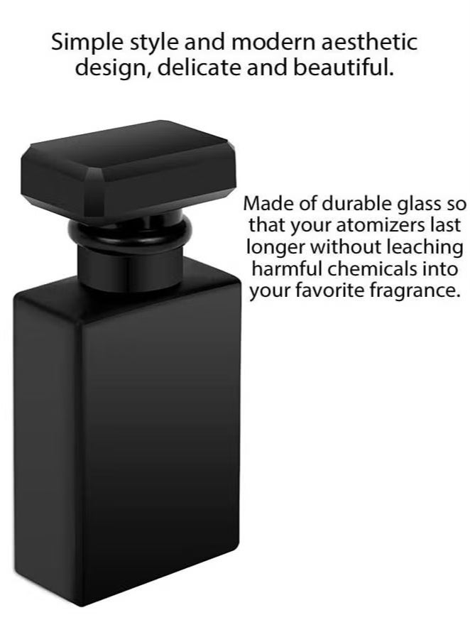 Hikma Beauty 30ml Travel Refillable Perfume Atomizer Empty Glass Bottle Perfume Spray Mini Portable Bottle set (Black) - Image 3