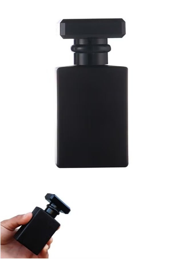 Hikma Beauty 30ml Travel Refillable Perfume Atomizer Empty Glass Bottle Perfume Spray Mini Portable Bottle set (Black) - Image 1