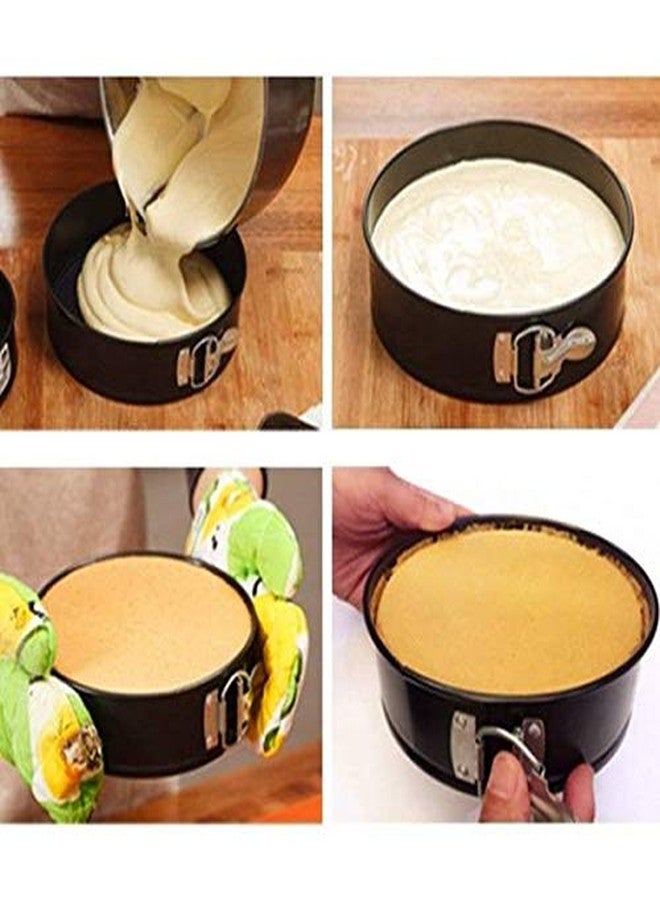 Ngel 3Pcs/Set Nonstick Cake Pan Cheesecake Bakeware Pan Heart/Round/Square Shaped Cake Mold for Baking Supplies - Image 2