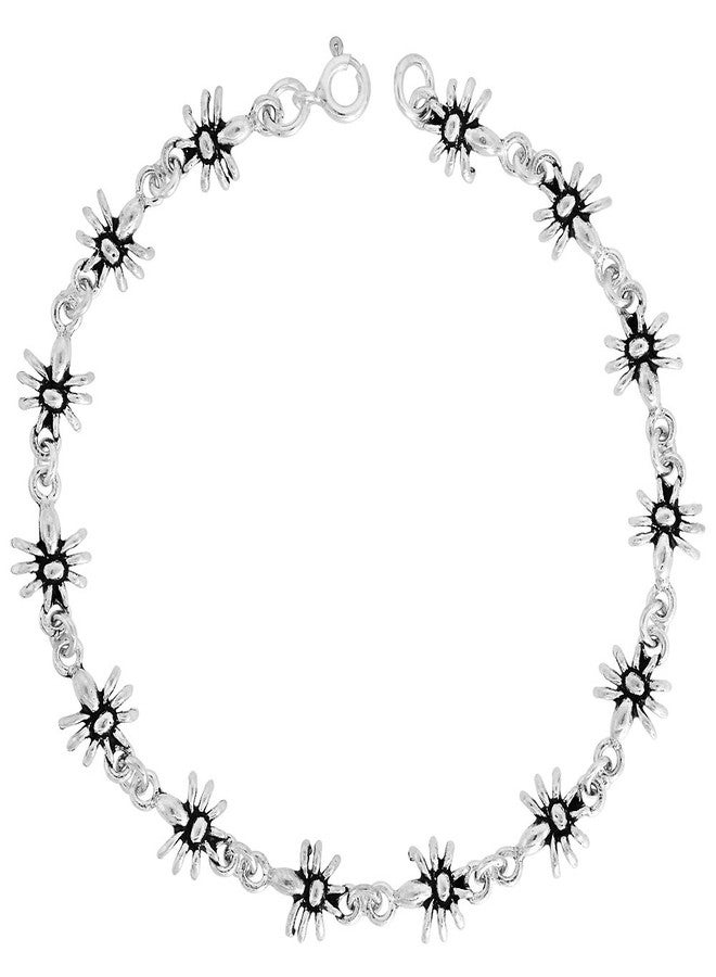 سابرينا سيلفر سوار عنكبوت رقيق من الفضة الإسترليني للنساء، عرضه 3/16 بوصة وطوله 7.5 بوصة - Image 1