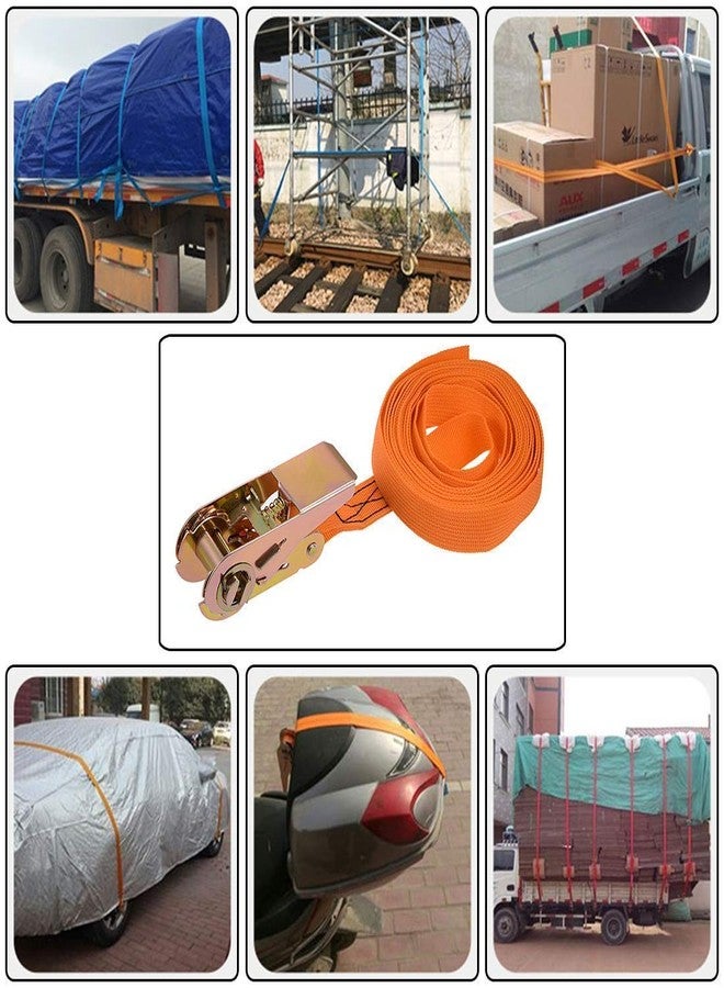 Prachit 25mm Ratchet Tie Down Luggage Strap Cargo Lashing Straps 250Kg Work Load || Luggage Carry Cargo Rope Truck Trailer Lorry Car Carry Strap Lashing Belt Rope Cam Buckle - Image 2