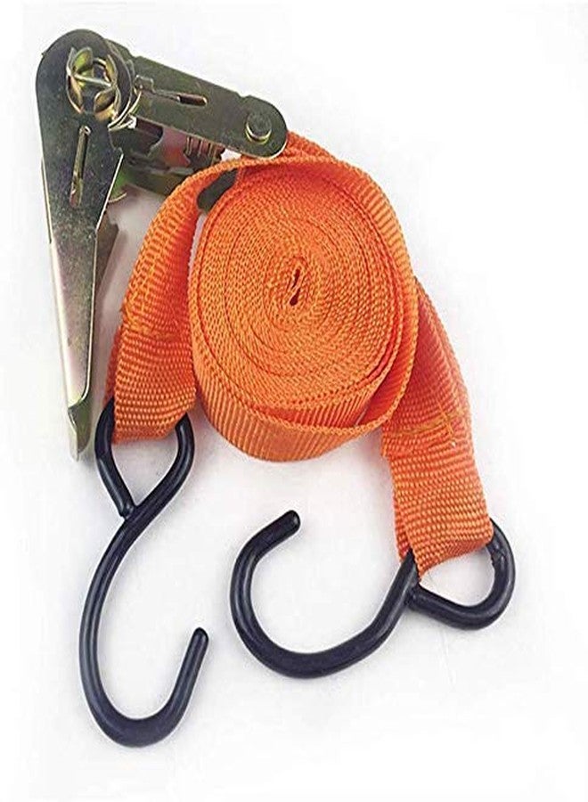 Prachit 25mm Ratchet Tie Down Luggage Strap Cargo Lashing Straps 250Kg Work Load || Luggage Carry Cargo Rope Truck Trailer Lorry Car Carry Strap Lashing Belt Rope Cam Buckle - Image 1