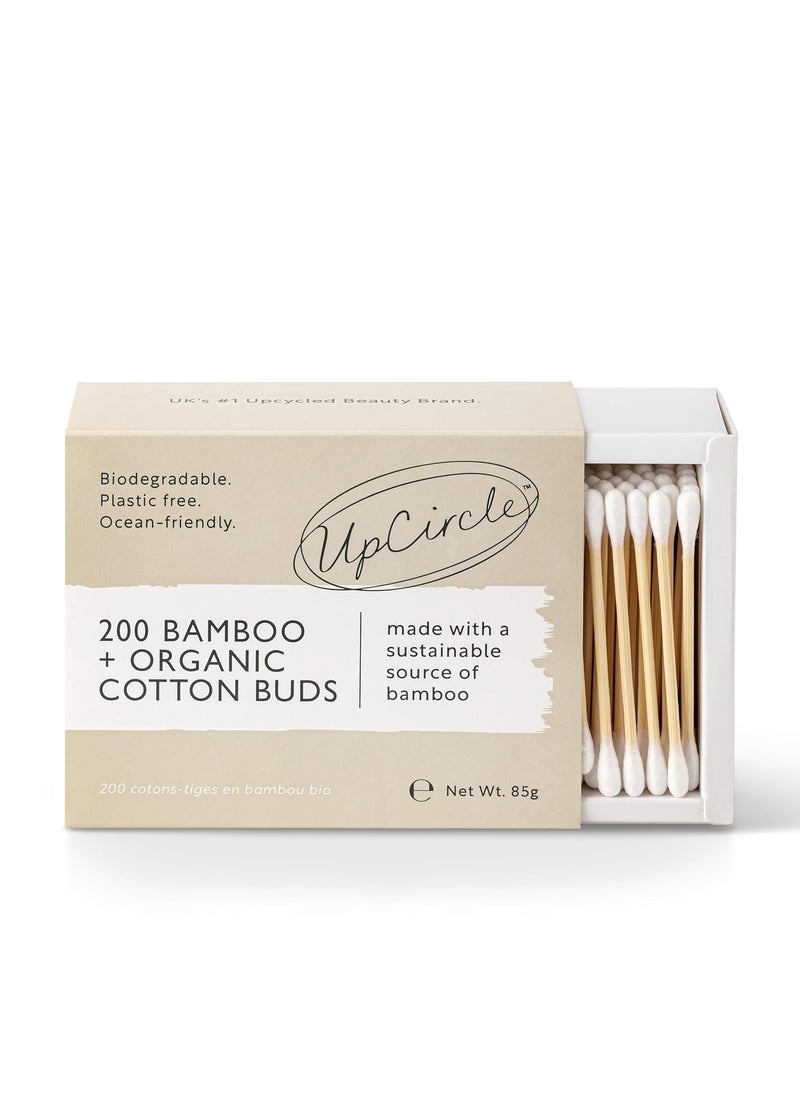 UpCircle - UpCircle Bamboo Cotton Buds - 200 Pieces - Sustainable, Plastic-Free, Fully Recyclable Ear Buds - A Staple For Any Bathroom - Image 1