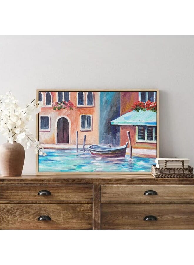 Home Gallery Abstract Framed Portrait Of Beautiful Summer Day In Italy Wall Art - Image 4