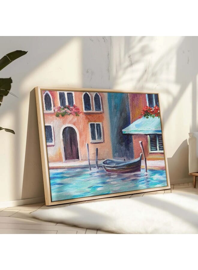 Home Gallery Abstract Framed Portrait Of Beautiful Summer Day In Italy Wall Art - Image 1