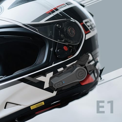 SOFFRIA Motorcycle Bluetooth Headset E12Way 400M Dirt Bike Helmet Wireless Headset Intercom with CVC Noise Cancellation Stereo Music IPX6 Waterproof for Full Face Helmet - Image 3