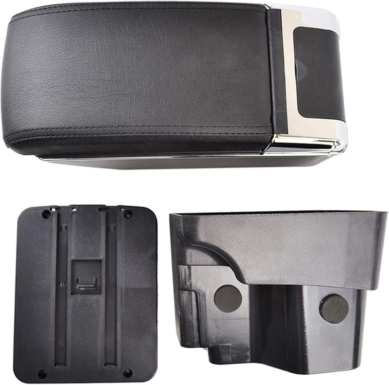 Yurefax Black Leather Center Console Armrest for Kia Rio 2012-2016 - Image 2
